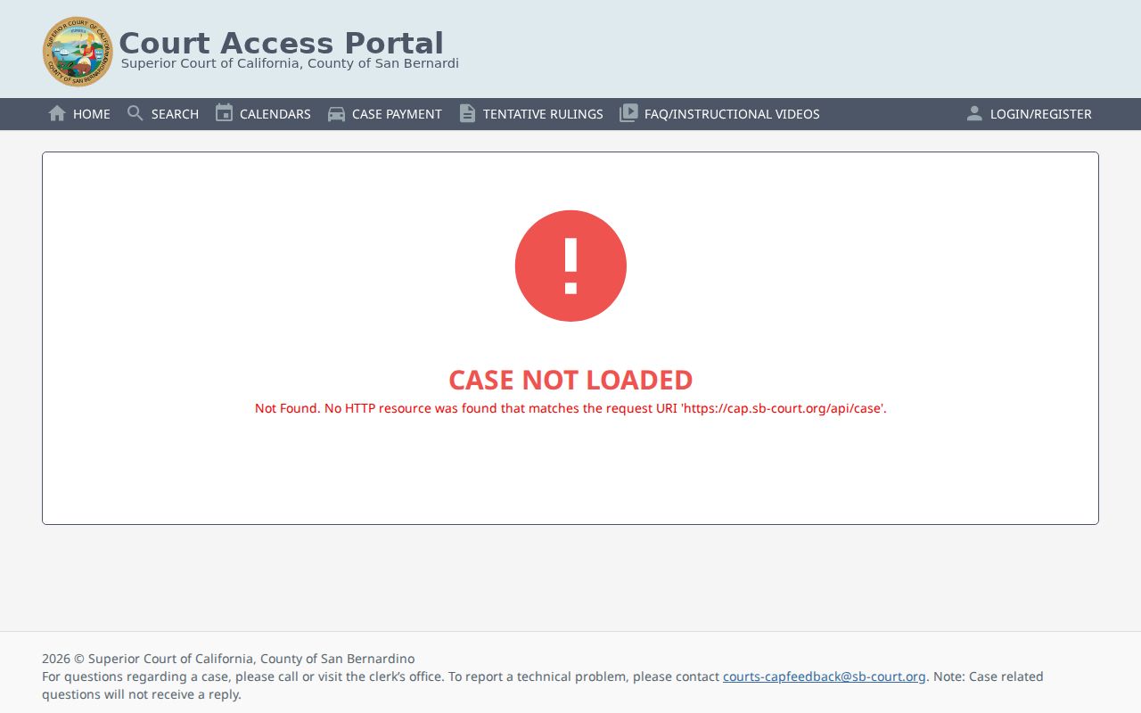 Victorville resident lookup Superior Court CAP case search