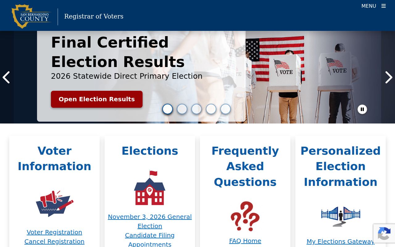 Victorville ZIP code County elections services